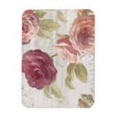 パステルピンクフランスのバラ マグネット (縦)