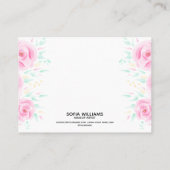 パステルピンクフローラガーリーサンキューカード 紹介カード (裏面)