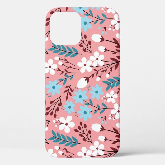 パステルピンクフローラシームレスパターン。 Case-Mate iPhoneケース (裏面)