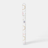 パステルピンクフローラシームレスパターン iPhone 16ケース (左側面)