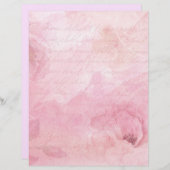 パステルピンクフローラスクラップブック紙 (正面/裏面)