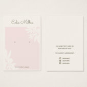 パステルピンクフローラスクリプトフォントイヤリングジュエリー (正面&裏面)