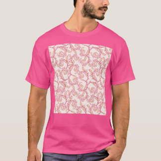 パステルピンクフローラパタビクトリアンーン Tシャツ