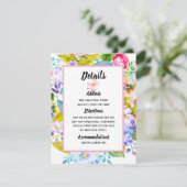 パステルピンクフローラロマン結婚ティック詳細 エンクロージャーカード (スタンド正面)