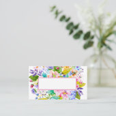 パステルピンクフローラロマン結婚ティーズ座席表 プレイスカード (スタンド正面)