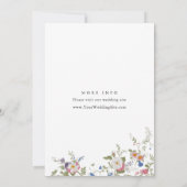 パステルピンクフローラワイルドフラワーリハーサルディナー 招待状 (裏面)