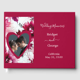 パステルピンクフローラ抽象芸術バラ結婚開花 ゲストブック