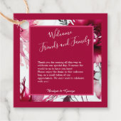 パステルピンクフローラ抽象芸術バラ結婚開花 フェイバータグ (正面)