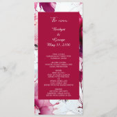 パステルピンクフローラ抽象芸術結婚バラ プログラム (正面)