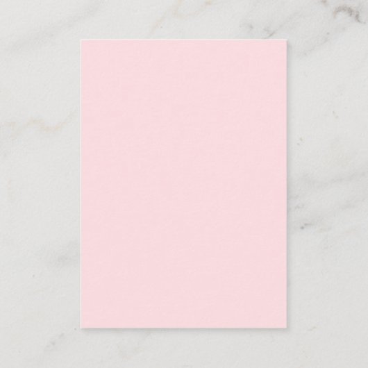 パステルピンクブックベビーカード エンクロージャーカード (裏面)