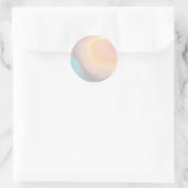 パステルピンクブルーカラフルクラシックラウンドステッカー ラウンドシール (バッグ)