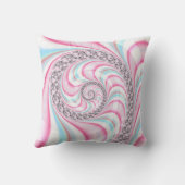 パステルピンクブルーキャンディーケーンスパイラルフラクタル クッション (裏面)