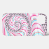 パステルピンクブルーキャンディーケーンスパイラルフラクタル Case-Mate iPhoneケース (裏面 (横))