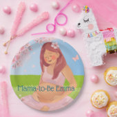 パステルピンクブルーグリーンママベビーシャワー ペーパープレート (パーティー)