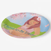 パステルピンクブルーグリーンママベビーシャワー ペーパープレート (アングル)