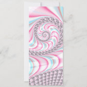 パステルピンクブルースパイラルフラクタルブックマーク (裏面)