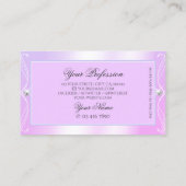 パステルピンクブルースパークルダイヤモンド華美オーナメント 名刺 (裏面)