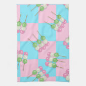 パステルピンクブルーダ市松模様にングゴキッチンタオル キッチンタオル (縦)