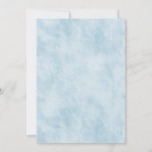 パステルピンクブルーフローラリハーサルディナー 招待状 (裏面)