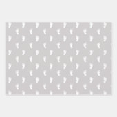 パステルピンクブルーライムグリーンベビー足 ラッピングペーパーシート (正面2)