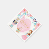 パステルピンクブルーヴィンテージくるみクラッカーベビーシャワー スタンダードカクテルナプキン (角)