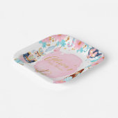 パステルピンクブルーヴィンテージくるみクラッカーベビーシャワー ペーパープレート (傾斜あり)