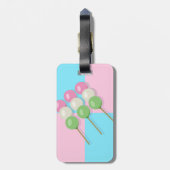 パステルピンクブルー市松模様にダゴラゲッジタグ ラゲッジタグ (裏面縦)
