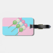 パステルピンクブルー市松模様にダゴラゲッジタグ ラゲッジタグ (裏面横)