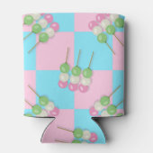 パステルピンクブルー市松模様にダンクールゴ 缶クーラー (裏面)