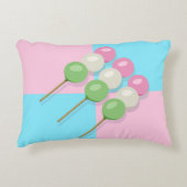 パステルピンクブルー市松模様にダンゴアクセントピロー アクセントクッション (正面)