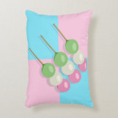 パステルピンクブルー市松模様にダンゴアクセントピロー アクセントクッション (正面(垂直))