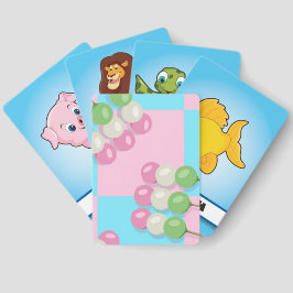 パステルピンクブルー市松模様にダンゴトランプ トランプ