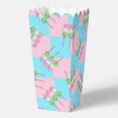 パステルピンクブルー市松模様にダンゴフェイスボックス フェイバーボックス (正面)