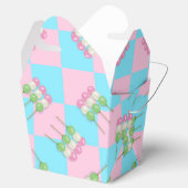 パステルピンクブルー市松模様にダンゴフェイスボックス フェイバーボックス (オープン)