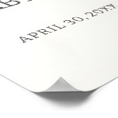 パステルピンクブルー春ベビーイン開花ベビーシャワー ポスター (角)