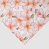 パステルピンクプルメリアフランジパニパターン(の模様が)あるフローラ 薄葉紙 (詳細)