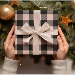 パステルピンクプレイドクリスマスラッピング紙 ラッピングペーパー<br><div class="desc">パステルピンクプレイドクリスマス</div>