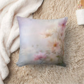 パステルピンクヘイジー春花びら花模様ズバイアヴァ クッション (ブランケット)