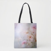 パステルピンクヘイジー春花びら花模様ズバイアヴァ トートバッグ (正面)