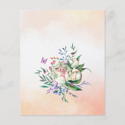 パステルピンクベビー馬の予算の誕生日の招待状 (裏面)