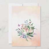 パステルピンクベビー馬の女の子の誕生日パーティー 招待状 (裏面)