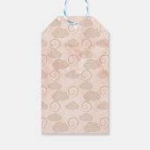 パステルピンクホットエアバルーンガールベビーシャワー ギフトタグ (裏面)