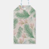 パステルピンクホリークリスマス ギフトタグ (正面)