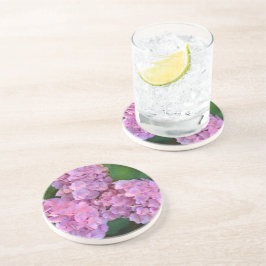 パステルピンクホルテンシアアジサイの花 コースター