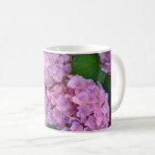 パステルピンクホルテンシアアジサイの花 コーヒーマグカップ (正面右)