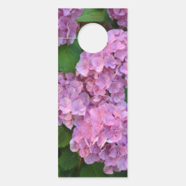 パステルピンクホルテンシアアジサイの花 ドアノブサイン