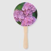 パステルピンクホルテンシアアジサイの花 ハンドファン (裏面)