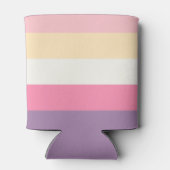 パステルピンクホワイトイエローパープルカラーブロック 缶クーラー (裏面)