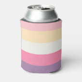 パステルピンクホワイトイエローパープルカラーブロック 缶クーラー (缶裏面)