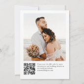 パステルピンクボヘミアンフローラワイルドフラワー結婚ズ 招待状 (裏面)